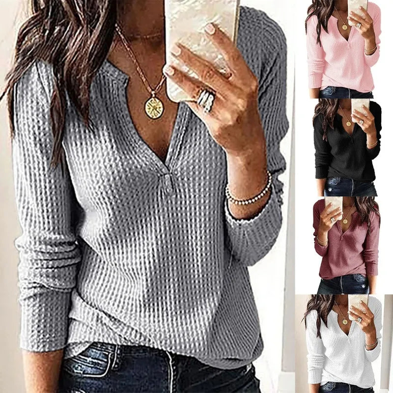 Lillymoda | Nava - Lässiges V-Ausschnitt Streetwear-Top