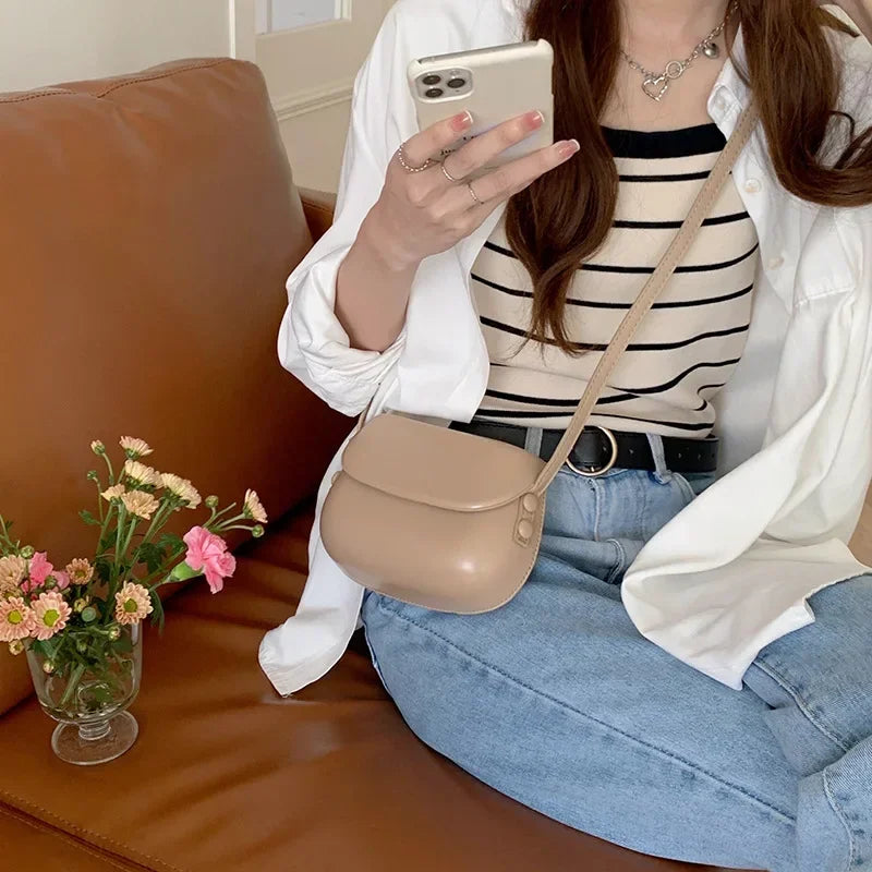 Mini PU-Leder Umhängetasche für Damen – 2024 Schultertasche mit Klappverschluss - Omara