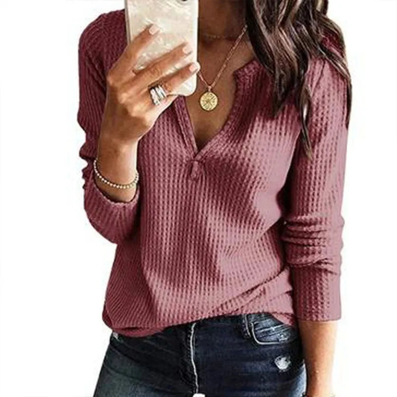 Lillymoda | Nava - Lässiges V-Ausschnitt Streetwear-Top