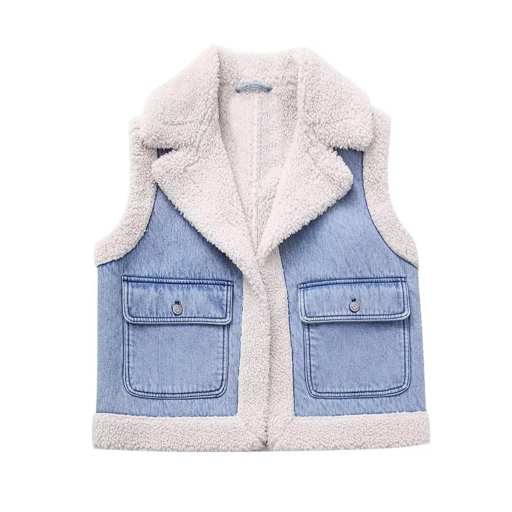 Lillymoda | Jamie - Ärmellose Denim Jacke