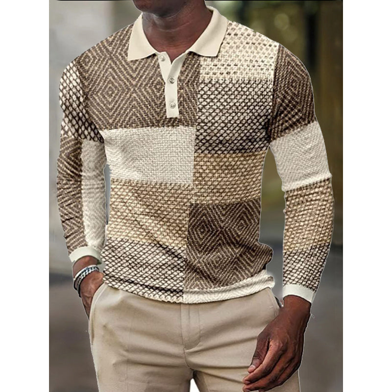 Kjell - Langarm-Polo-Shirt für Herren