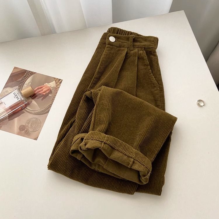 Rachele - Damen Retro Cordhose mit hoher Taille