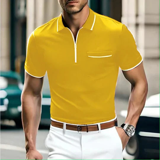 Ferdinando - Herren- Poloshirt mit Reißverschluss
