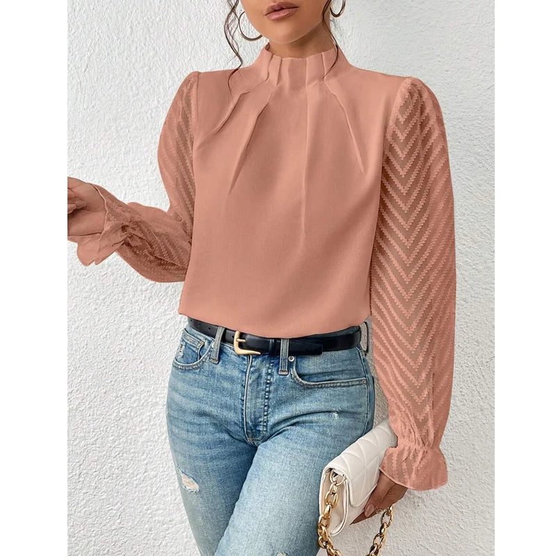 Lillymoda | Felicity - Elegantes Top mit Rüschenärmel für Frauen