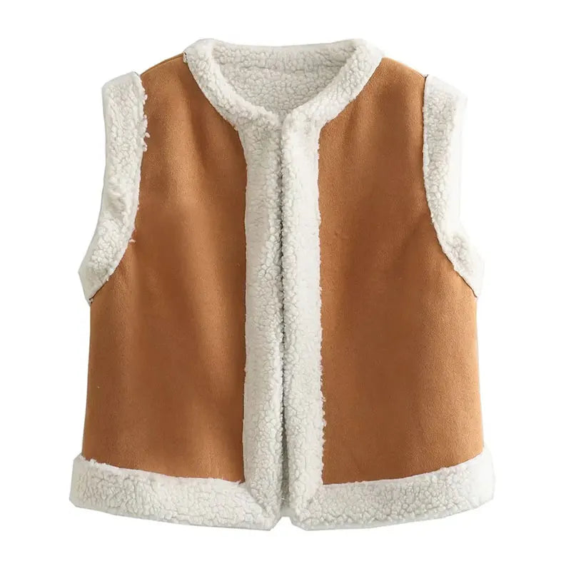 Lillymoda | Claire - Gekürzte Strickjacke mit Samt-Charme