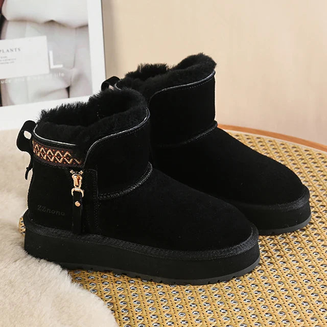 Woll Winter Schneestiefel Damen