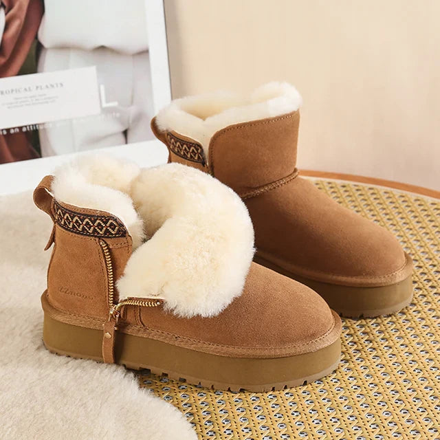 Woll Winter Schneestiefel Damen