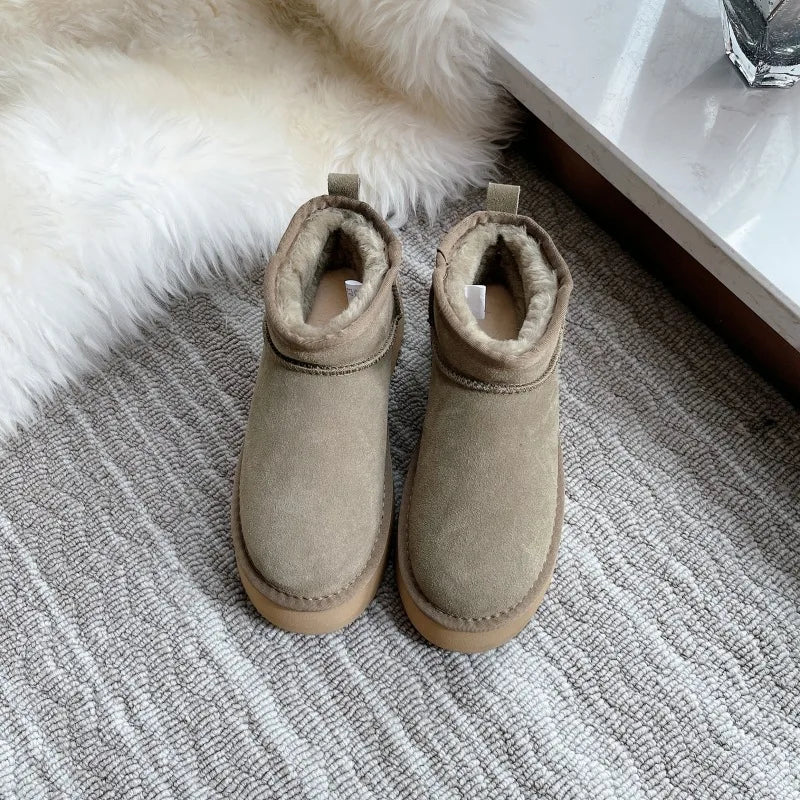 Lillymoda | Amaris - Winterpelzstiefel mit dicken Sohlen für Frauen