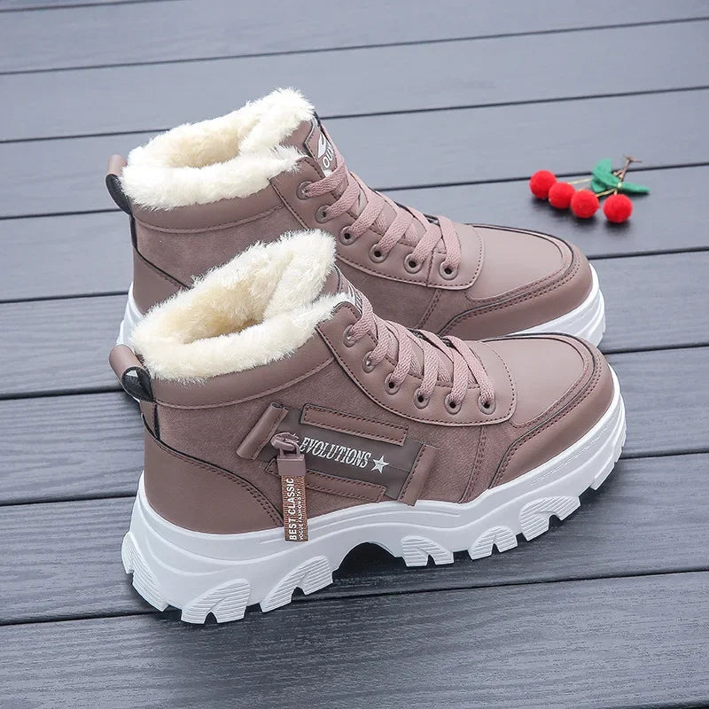 Lillymoda | Isabella - Plüsch-Winterstiefel für Damen