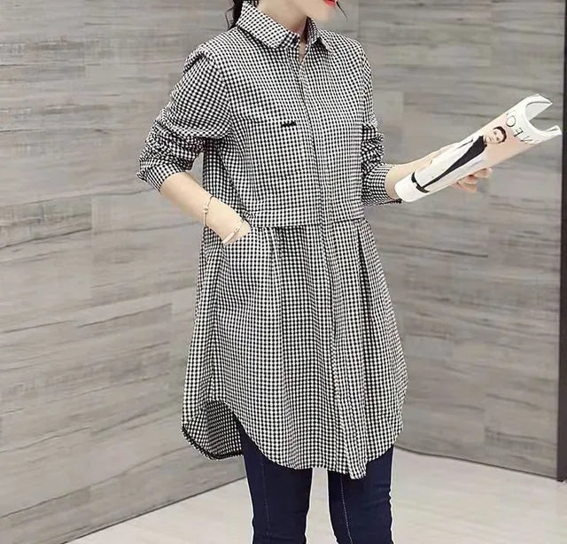 Zai - Damen Langarm Spliced Bluse