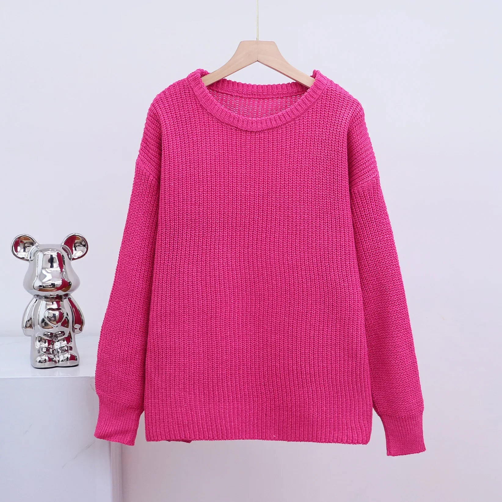 Lillymoda | Jolene – eleganter O-Ausschnitt Strickpullover