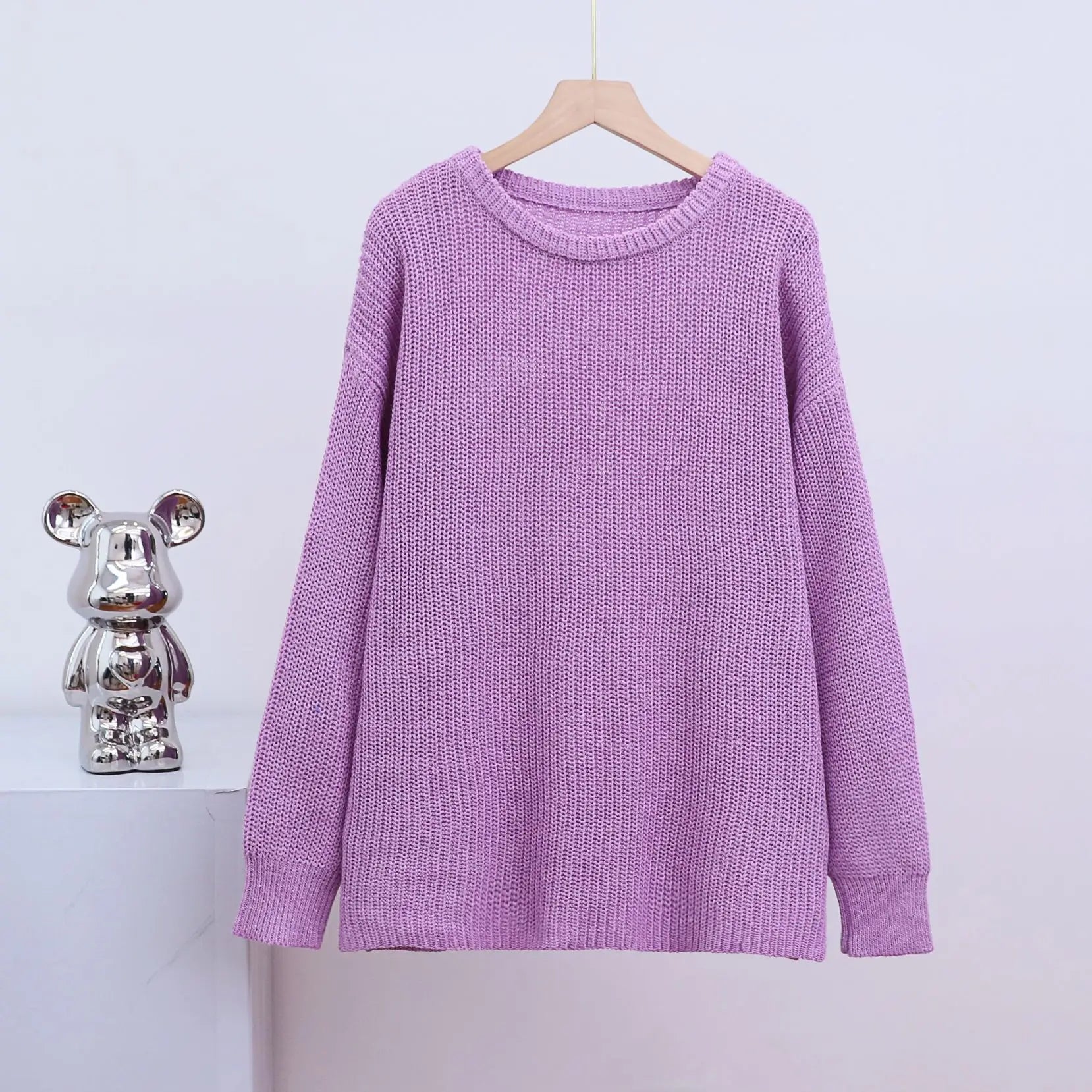 Lillymoda | Jolene – eleganter O-Ausschnitt Strickpullover