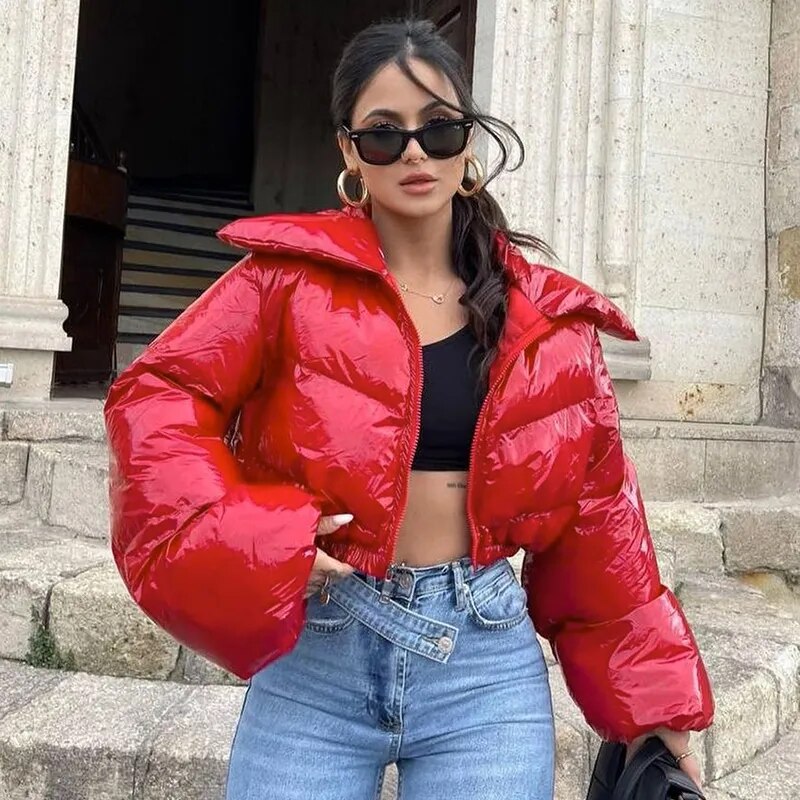 Lillymoda | Geneviève - Stilvolle gekröpfte Pufferjacke