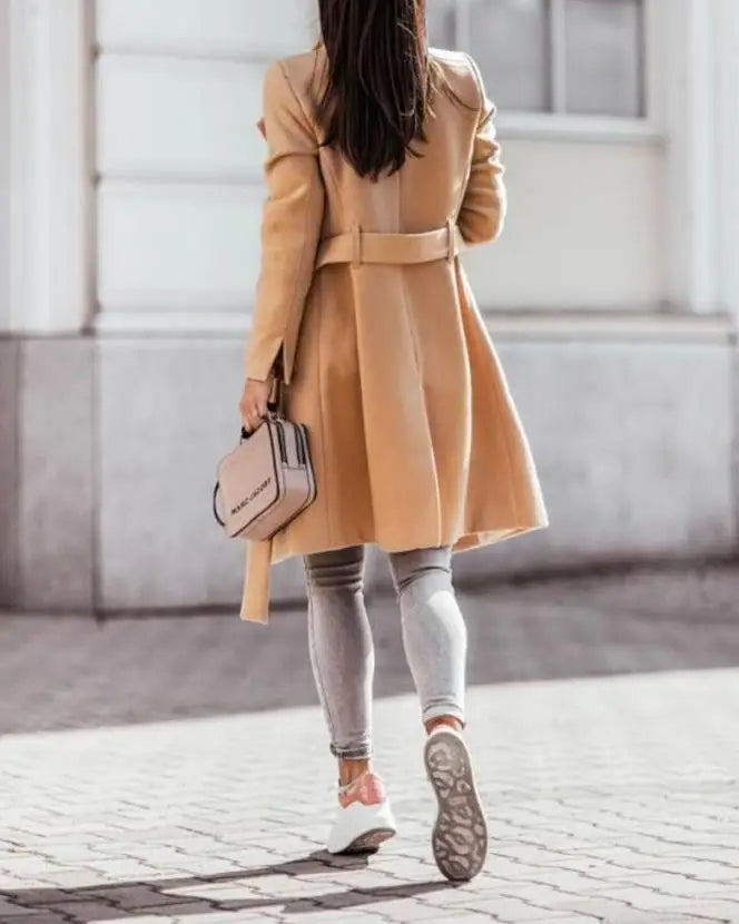 Lillymoda | Jessie - modische lange Jacke mit Knöpfen