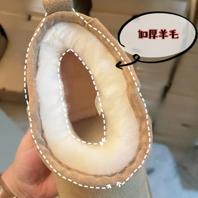 Lillymoda | Amaris - Winterpelzstiefel mit dicken Sohlen für Frauen