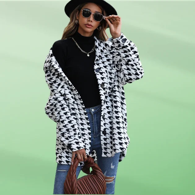 Lillymoda | Alana - Lange Jacke mit Flanellkragen