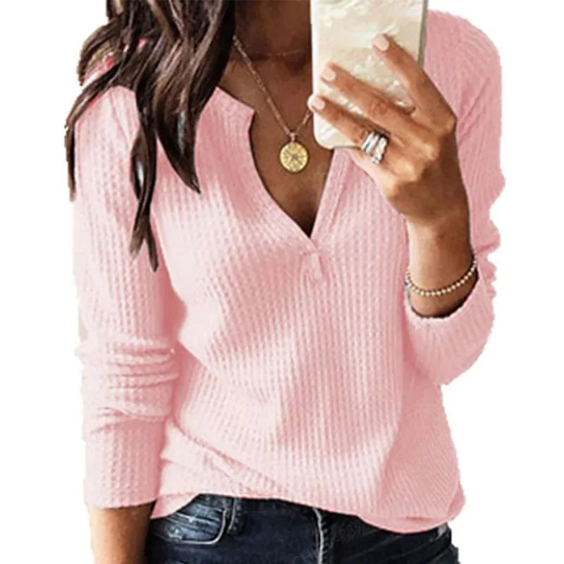 Lillymoda | Nava - Lässiges V-Ausschnitt Streetwear-Top