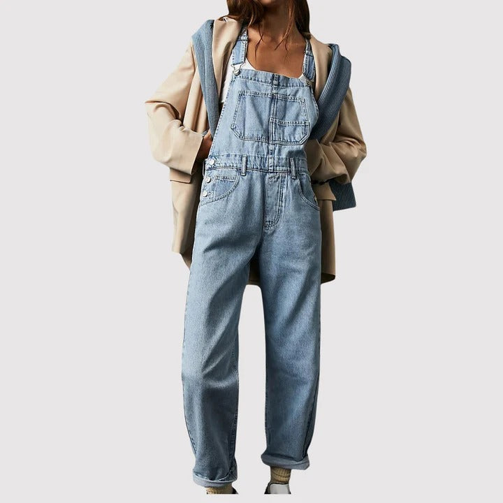 Lavinia - Leichte Damen Jeans Latzhose für den Sommer