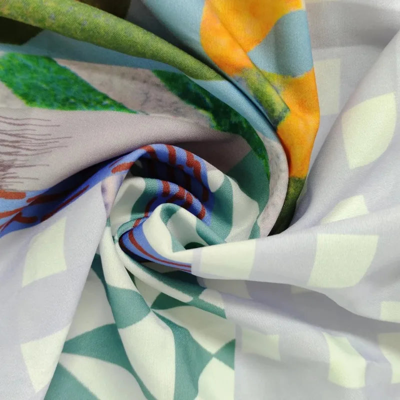 Retro Bunte Muster Bluse - Violetta