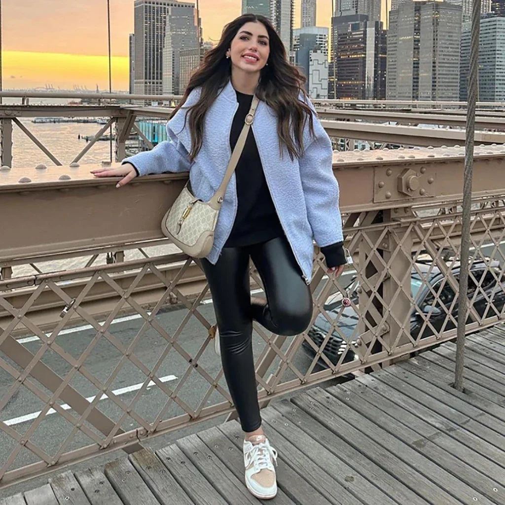 Lillymoda | Arabella - Bomberjacke mit Übergroßem O-Ausschnitt