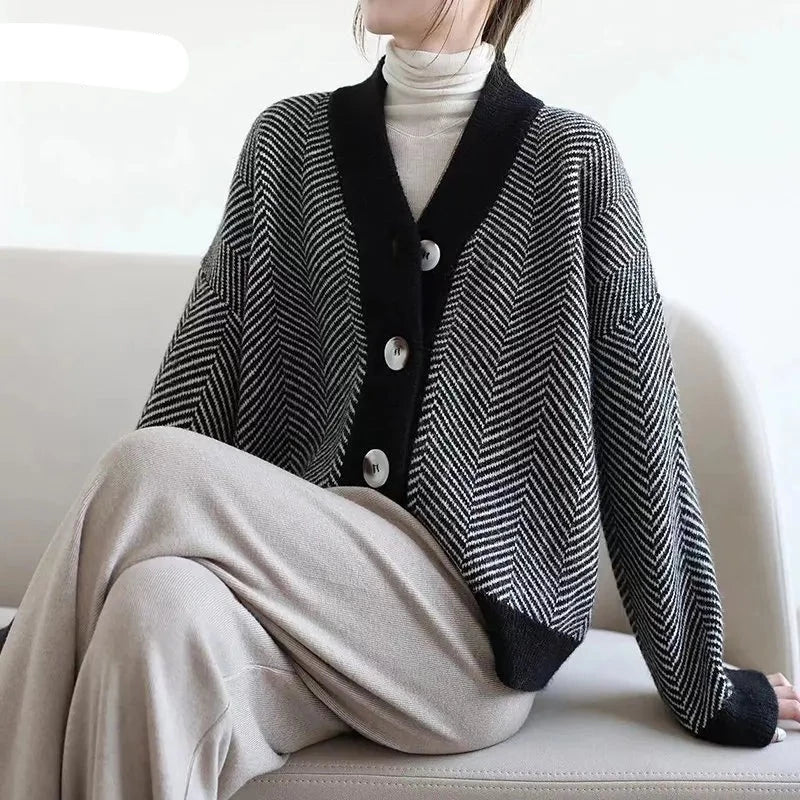 Lillymoda | Addilynn - Weicher Gestreifter Strickpullover