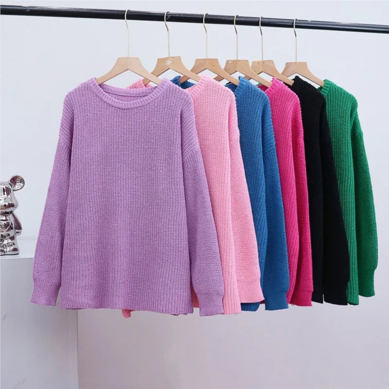 Lillymoda | Jolene – eleganter O-Ausschnitt Strickpullover