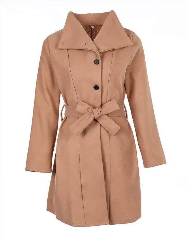 Lillymoda | Jessie - modische lange Jacke mit Knöpfen