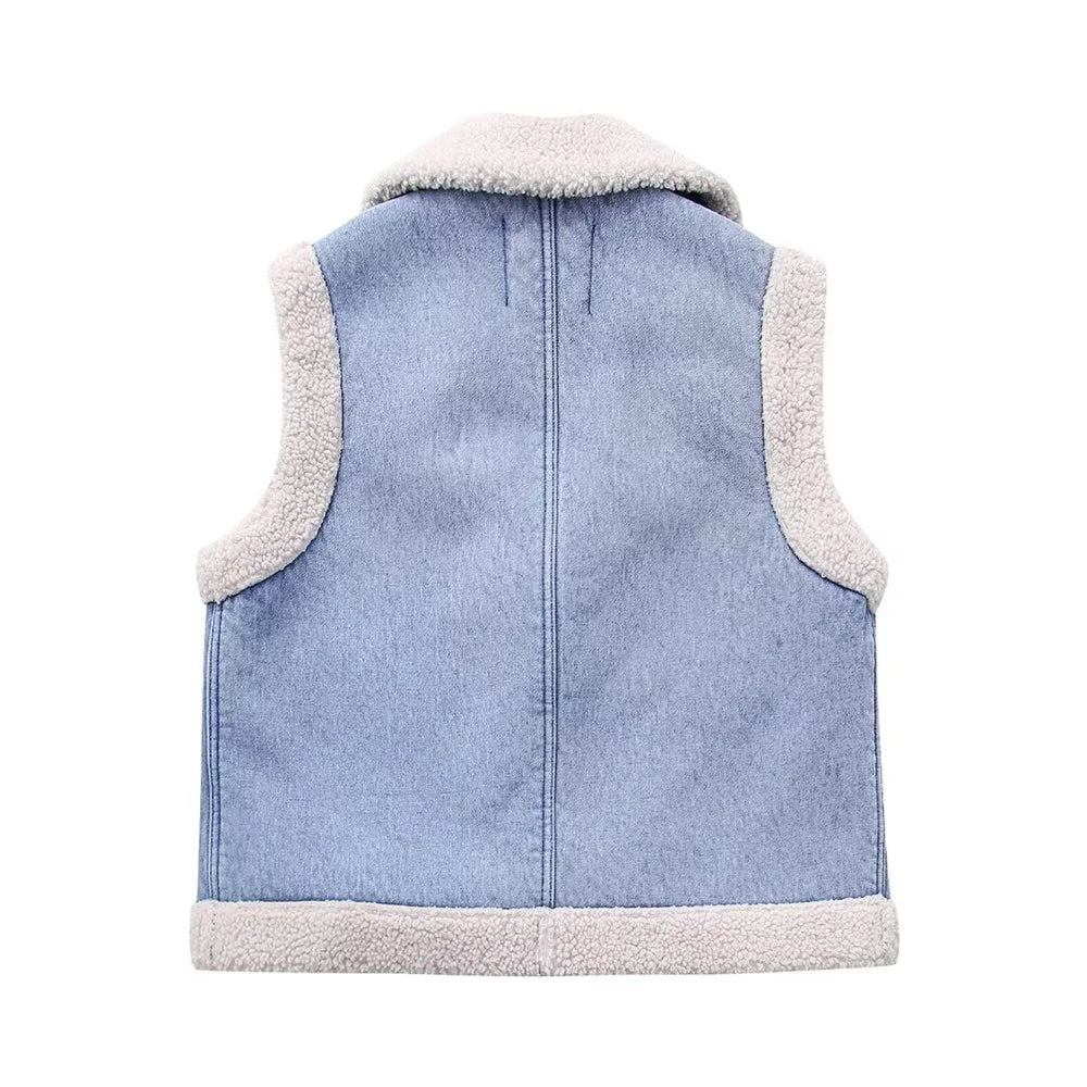Lillymoda | Jamie - Ärmellose Denim Jacke