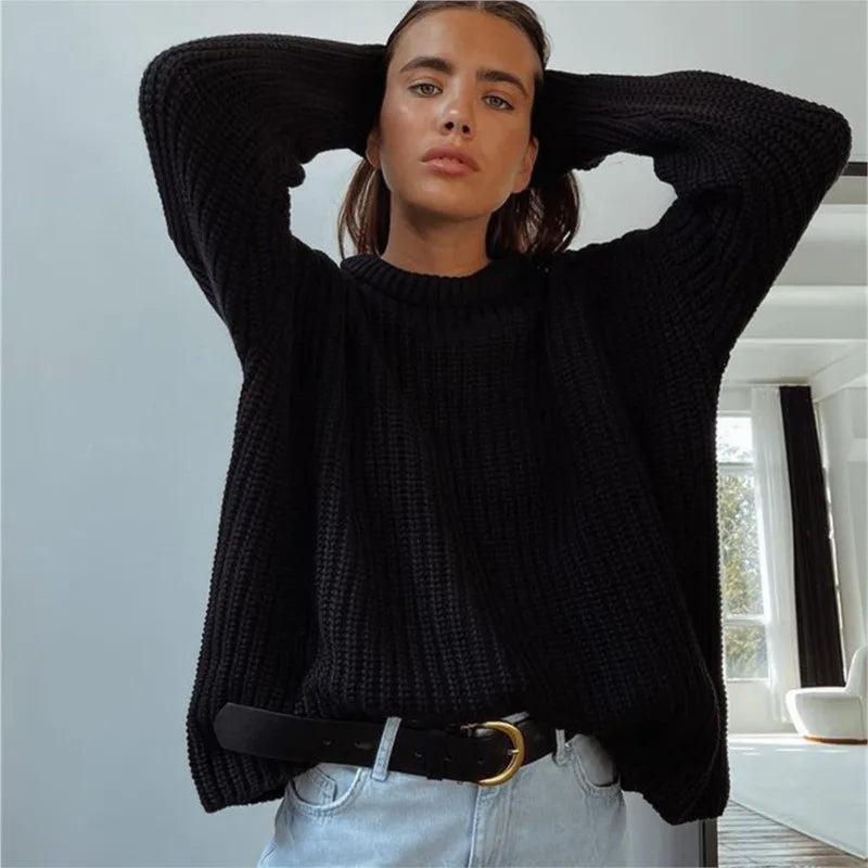 Lillymoda | Jolene – eleganter O-Ausschnitt Strickpullover