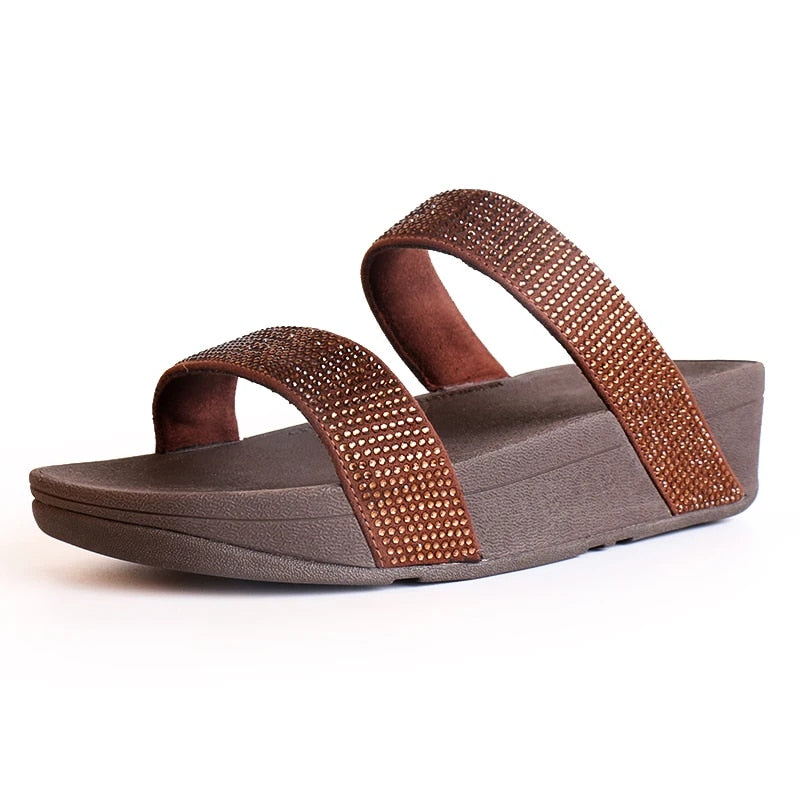 Fabienne - Strass-Besetzte Strand-Sandalen für den Sommer