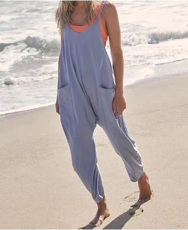 Zita - Freizeit Latzhose mit Große Taschen für Damen