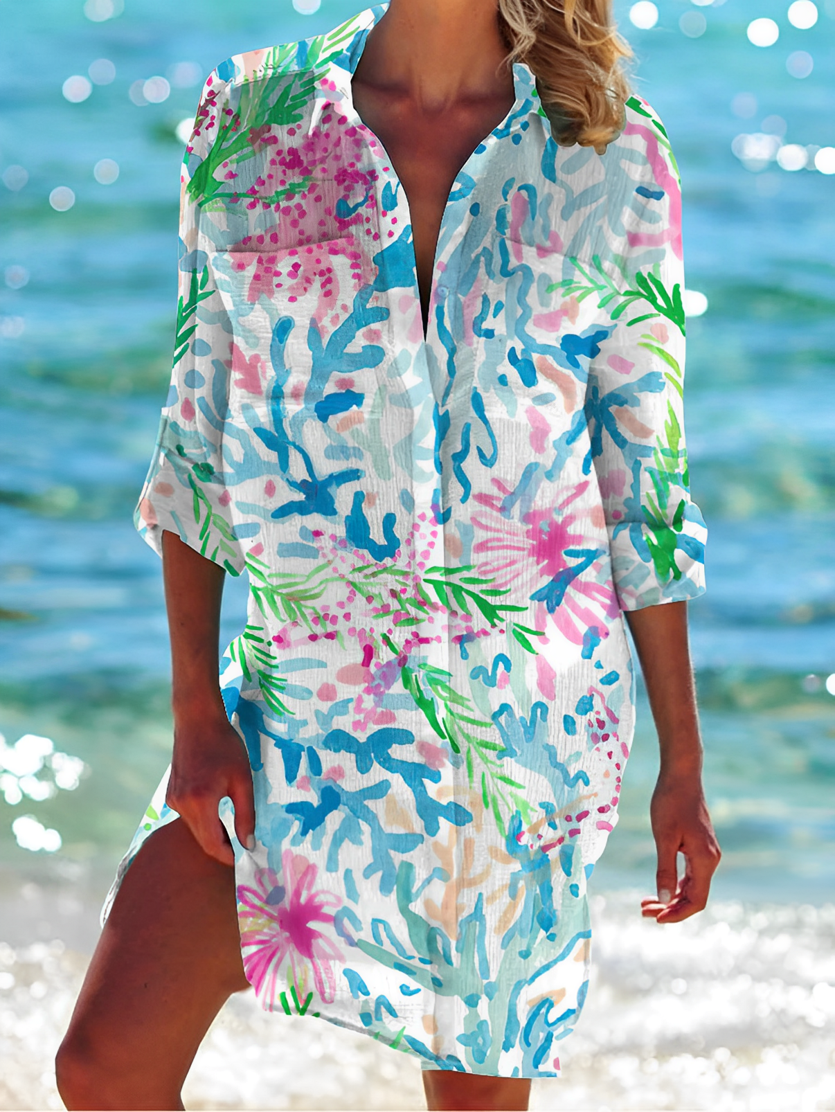 Bluse mit Knopfleiste | Festliche Bluse für Frauen