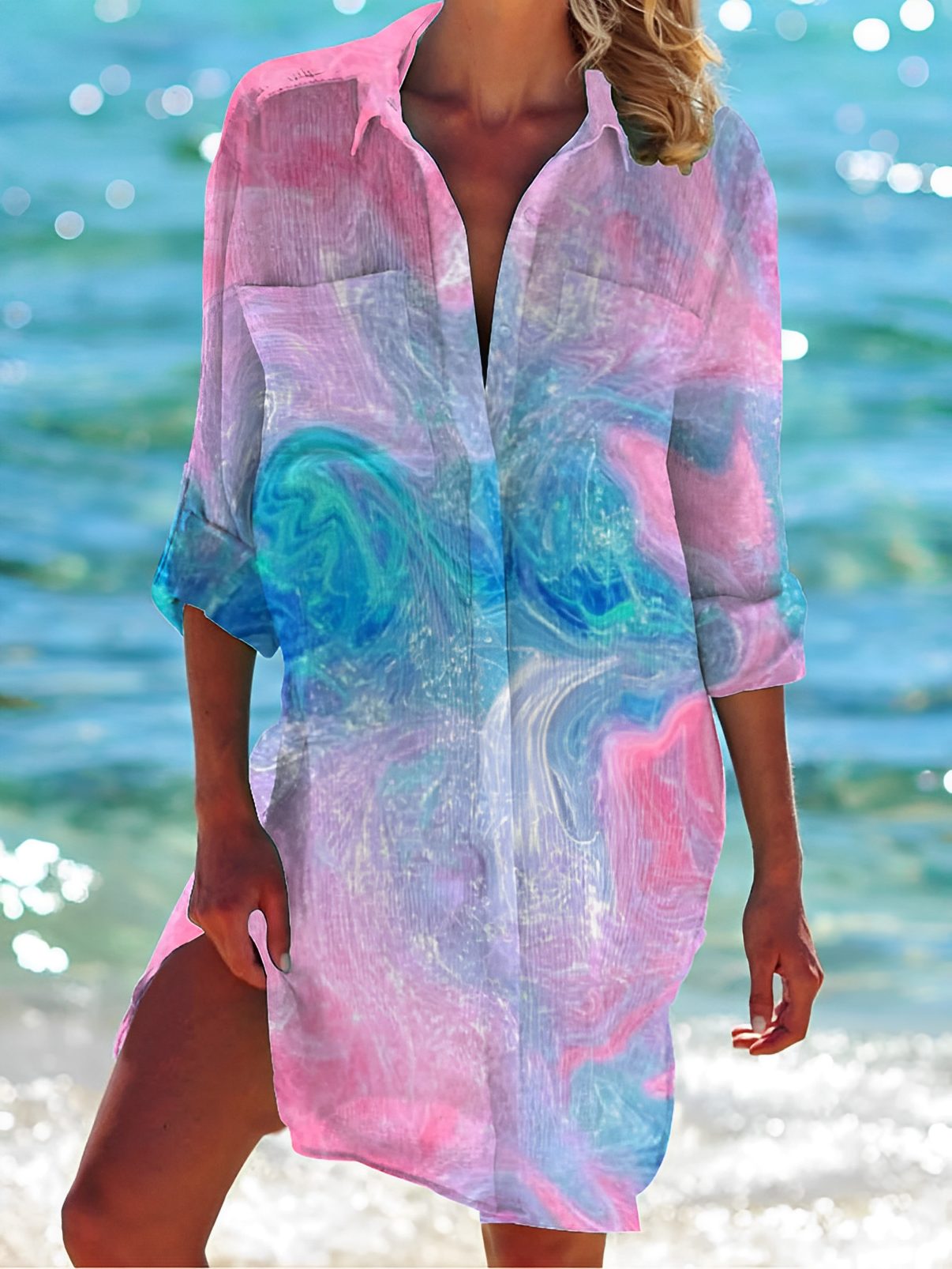 Bluse mit Knopfleiste | Festliche Bluse für Frauen