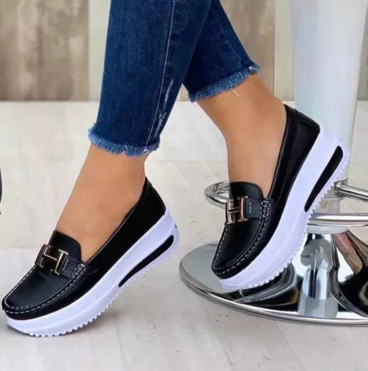 Lillymoda | Blayke - bequeme Halbschuhe mit dickem Absatz
