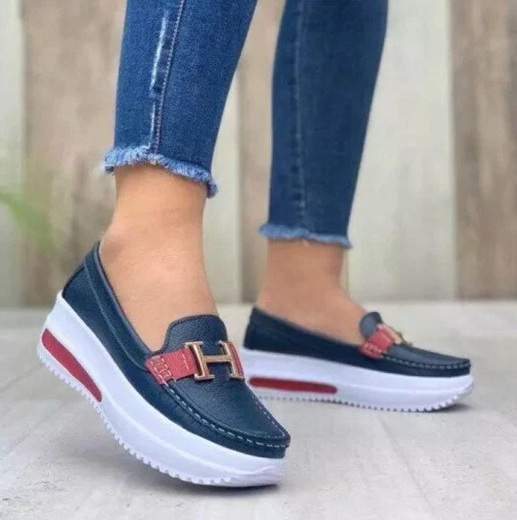 Lillymoda | Blayke - bequeme Halbschuhe mit dickem Absatz