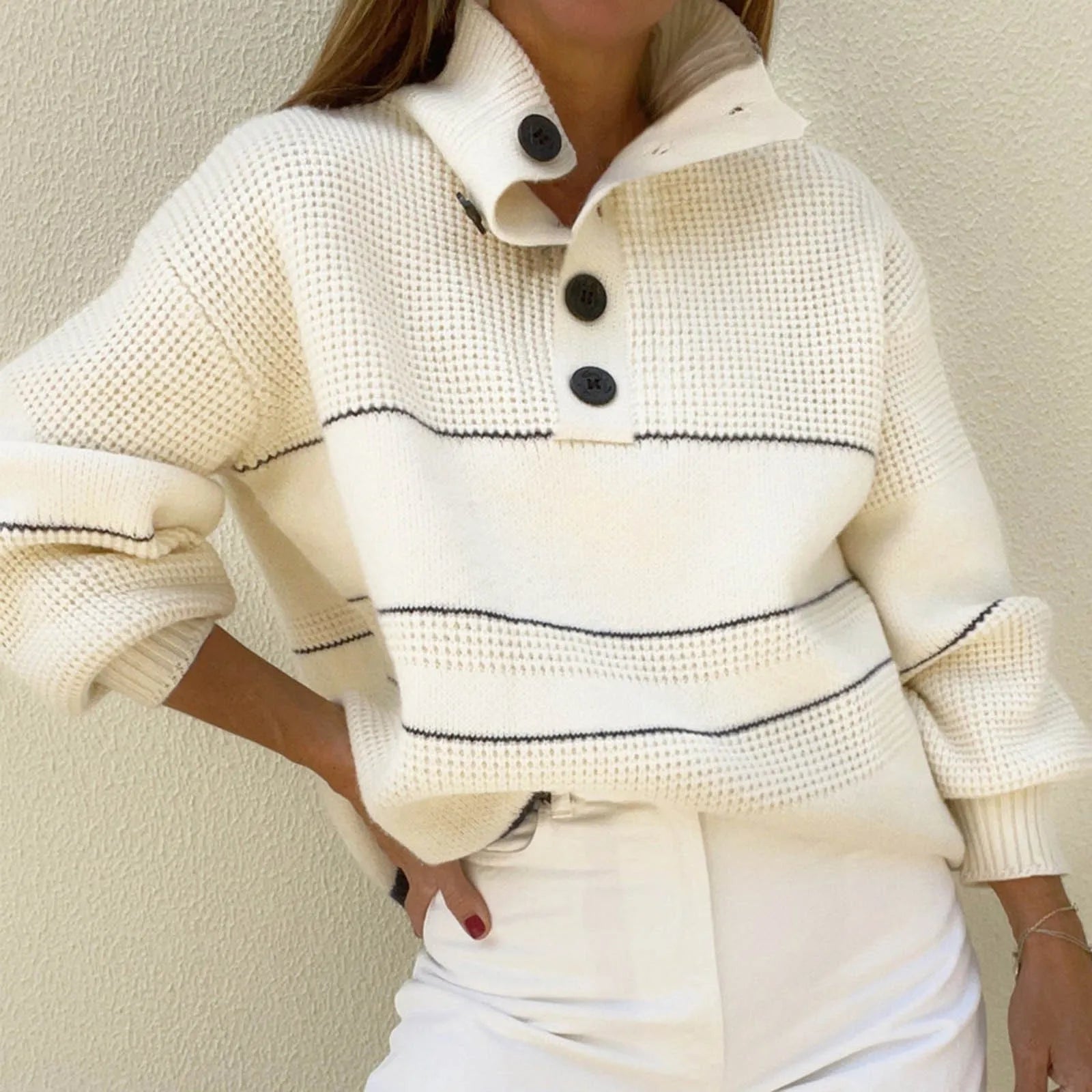 Lillymoda | Joyce - Rollkragenpullover warm gestrickt