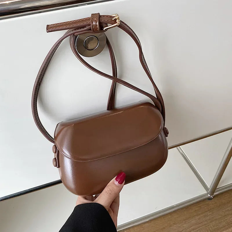 Mini PU-Leder Umhängetasche für Damen – 2024 Schultertasche mit Klappverschluss - Omara