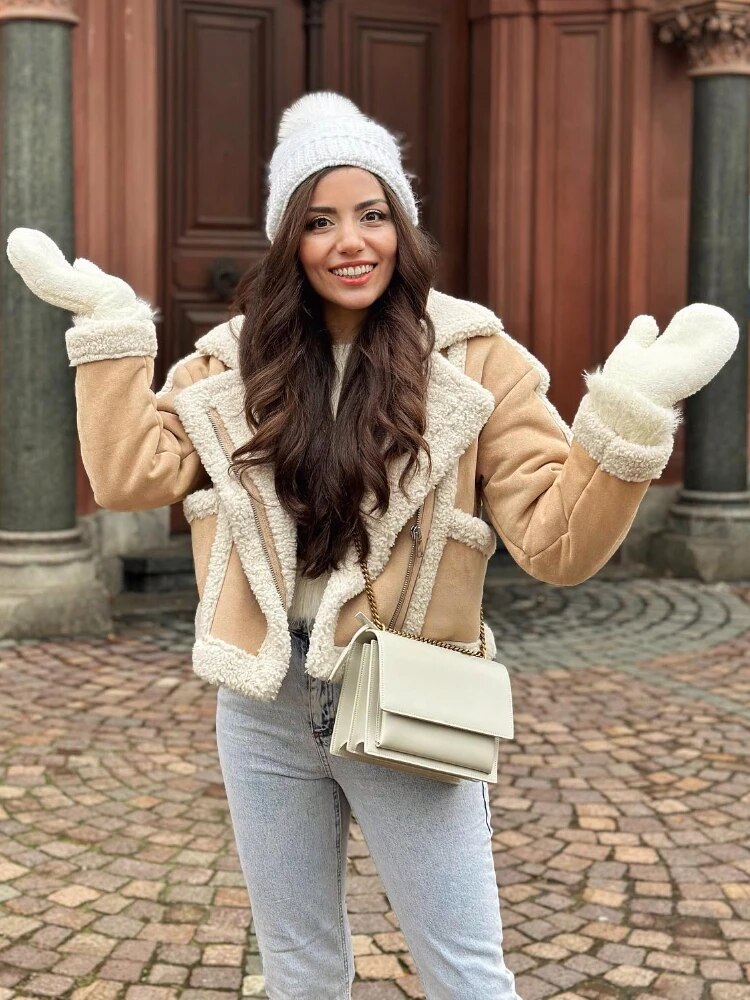 Lillymoda | Eloise - Stilvolle Sherpa-Jacke
