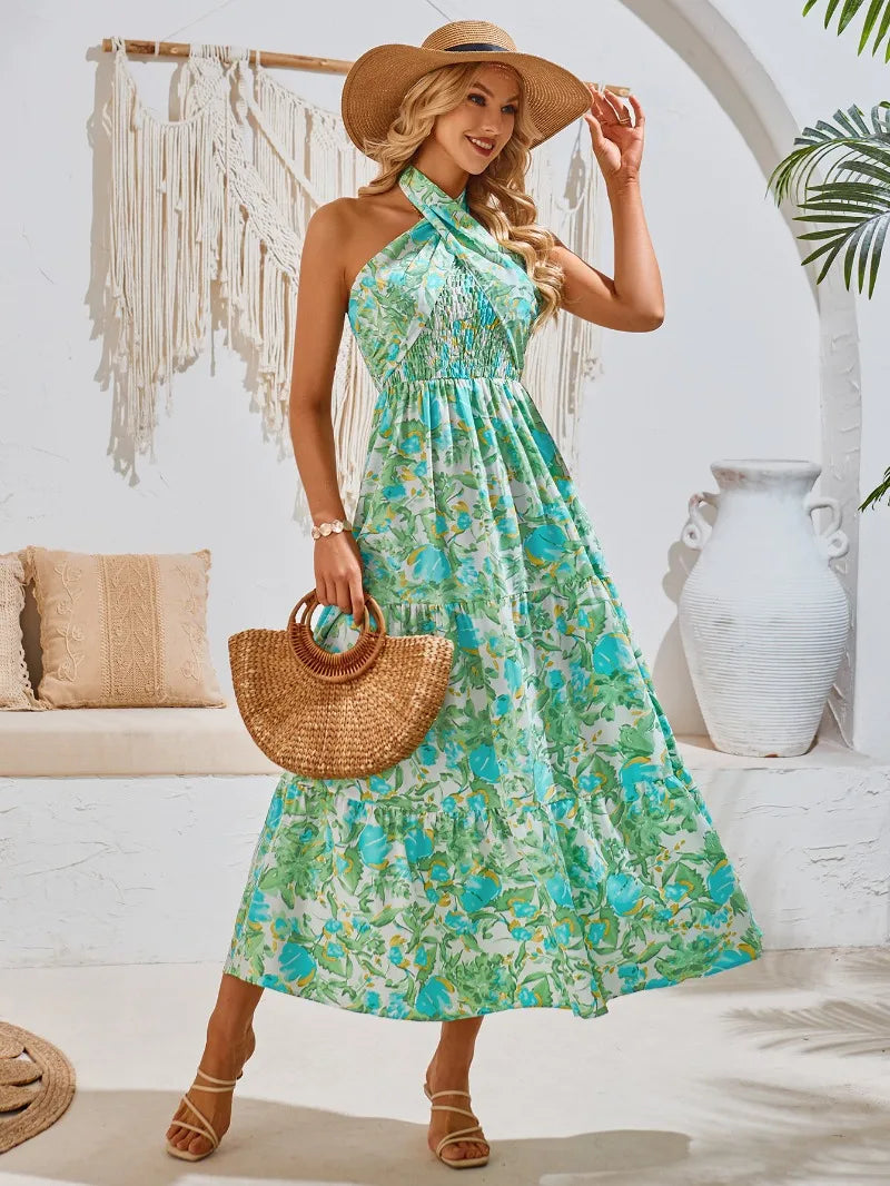 Lillymoda | Jocelyn - Elegantes bedrucktes Maxikleid