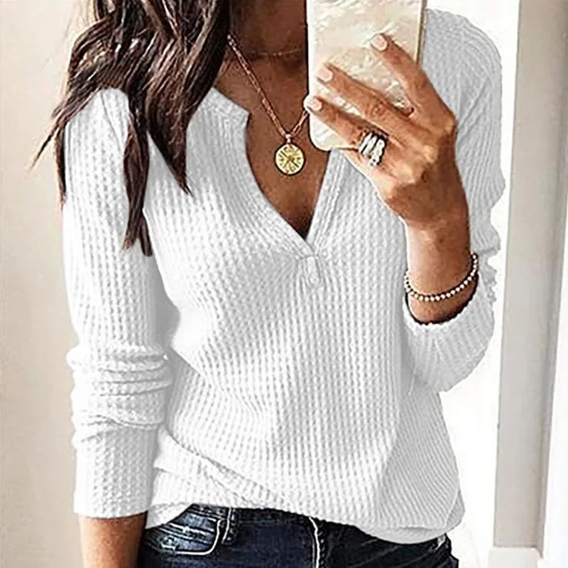 Lillymoda | Nava - Lässiges V-Ausschnitt Streetwear-Top