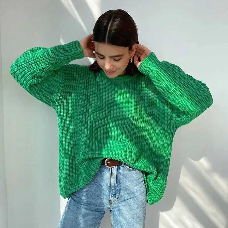 Lillymoda | Jolene – eleganter O-Ausschnitt Strickpullover