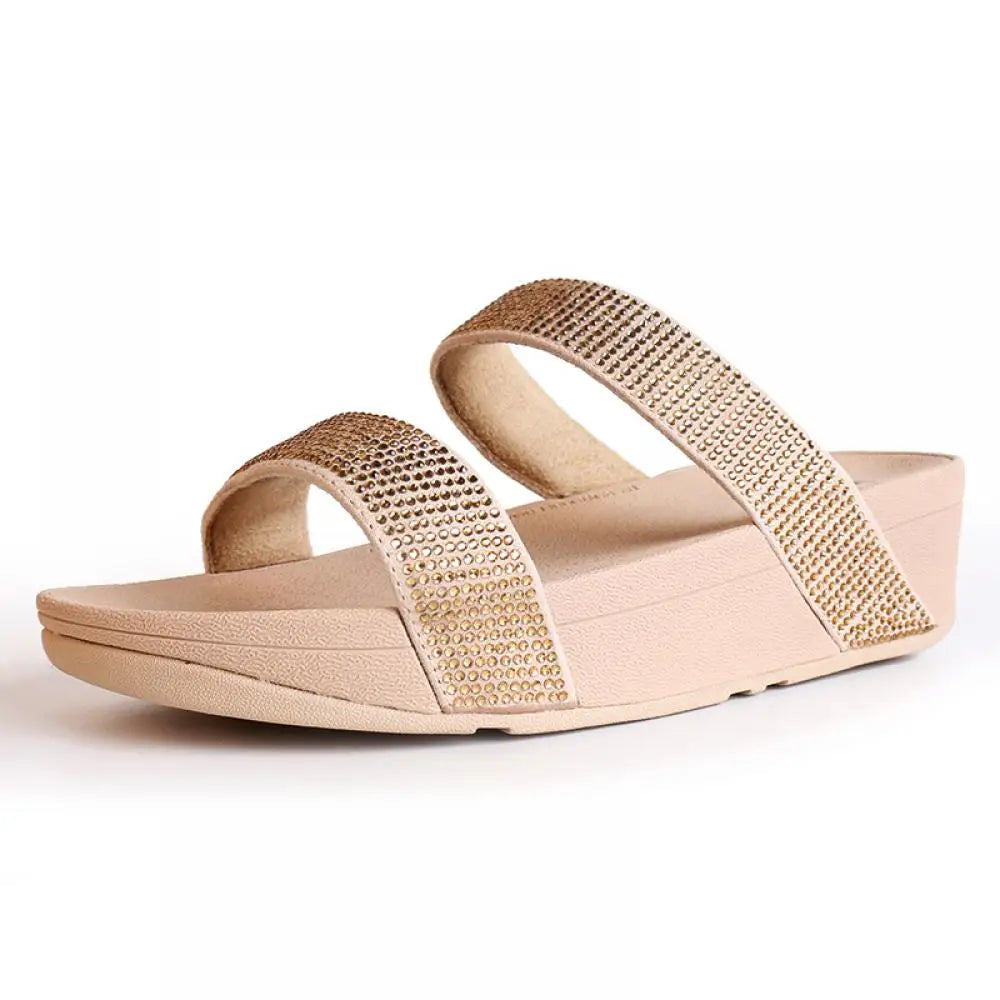 Fabienne - Strass-Besetzte Strand-Sandalen für den Sommer