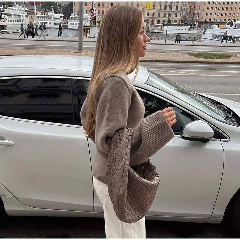 Lillymoda | Isabella - Lässige Strickjacke mit V-Ausschnitt und Taschen