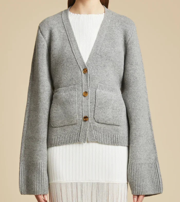 Lillymoda | Isabella - Lässige Strickjacke mit V-Ausschnitt und Taschen