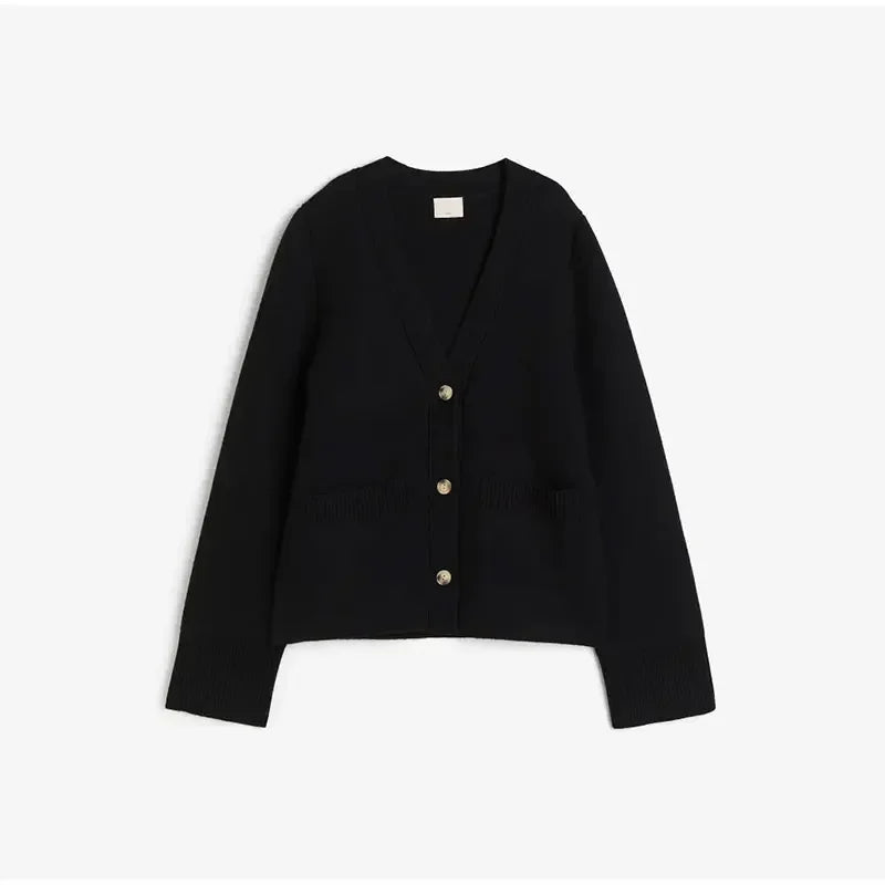 Lillymoda | Isabella - Lässige Strickjacke mit V-Ausschnitt und Taschen
