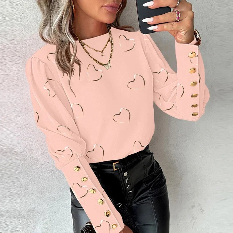 Lillymoda | Audrey - Lässige Bluse mit Liebesdruck