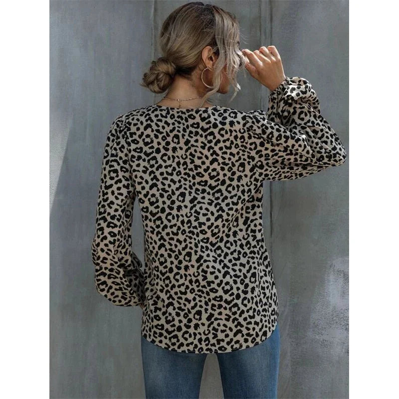 Lillymoda | Coleen - Lässige Vintage Leoparden Bluse
