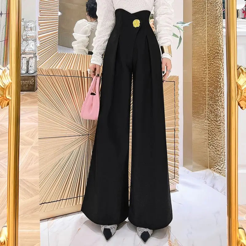 Emery - Stilvolle Hose mit hoher Taille und Falten
