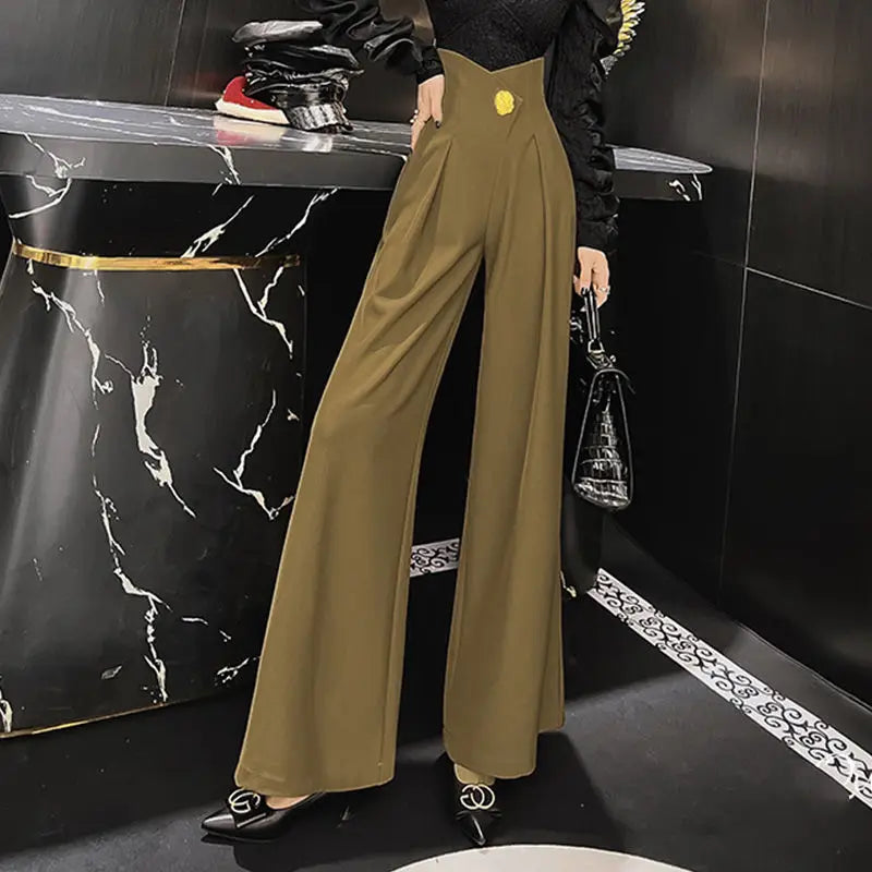 Emery - Stilvolle Hose mit hoher Taille und Falten