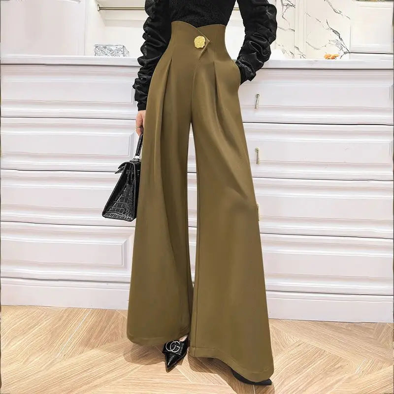 Emery - Stilvolle Hose mit hoher Taille und Falten